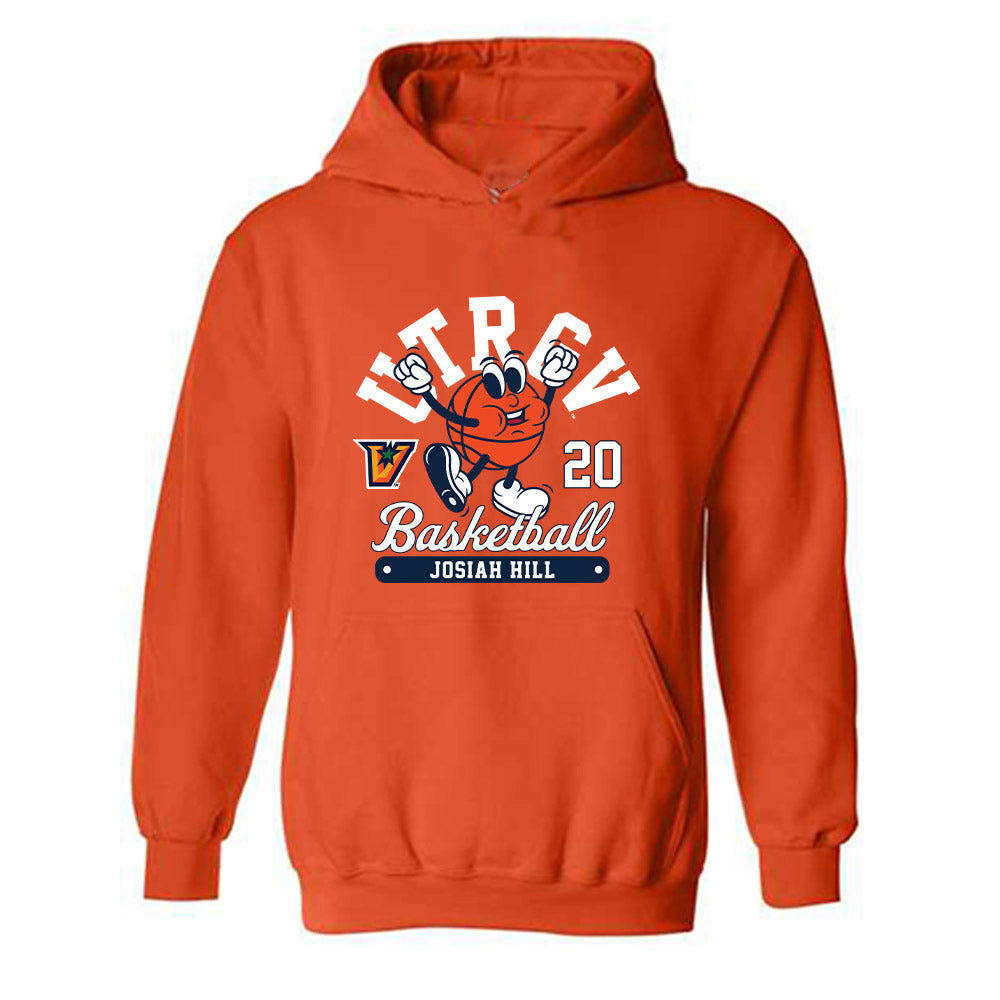 UTRGV - NCAA Men's Basketball : Josiah Hill - Fashion Shersey Hooded Sweatshirt-0