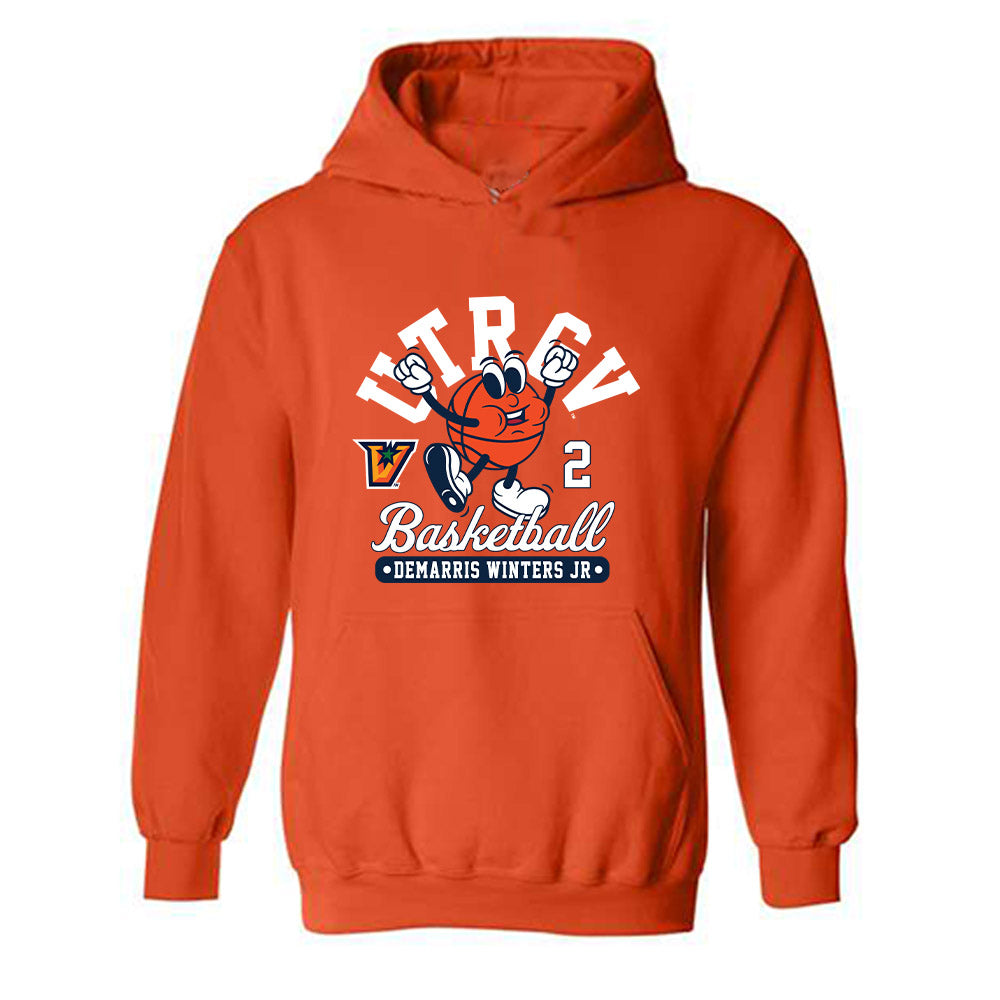UTRGV - NCAA Men's Basketball : Demarris Winters Jr - Fashion Shersey Hooded Sweatshirt-0