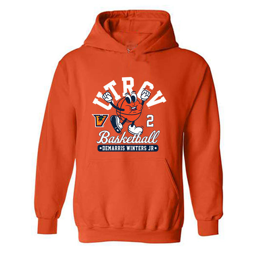 UTRGV - NCAA Men's Basketball : Demarris Winters Jr - Fashion Shersey Hooded Sweatshirt-0