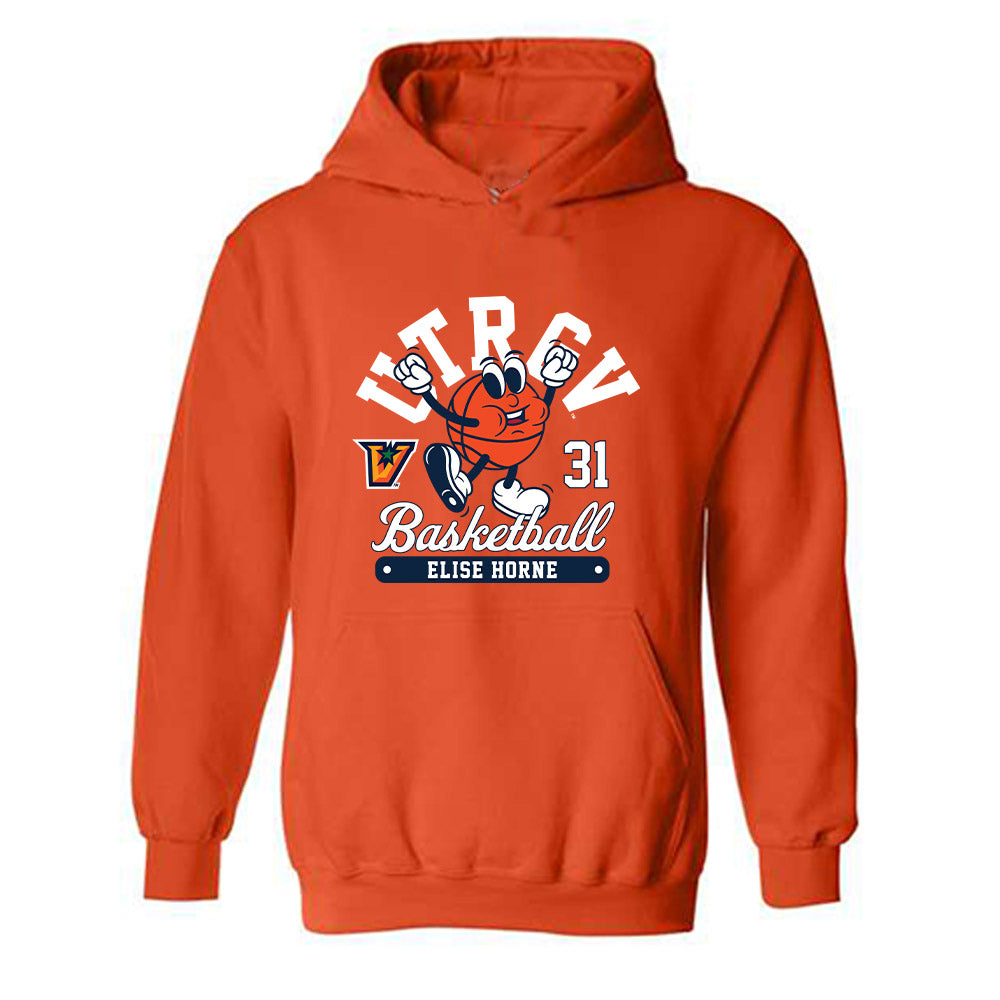 UTRGV - NCAA Women's Basketball : Elise Horne - Fashion Shersey Hooded Sweatshirt-0