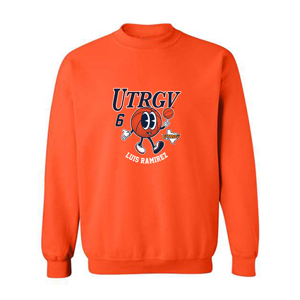 UTRGV - NCAA Men's Basketball : Luis Ramirez - Fashion Shersey Crewneck Sweatshirt-0