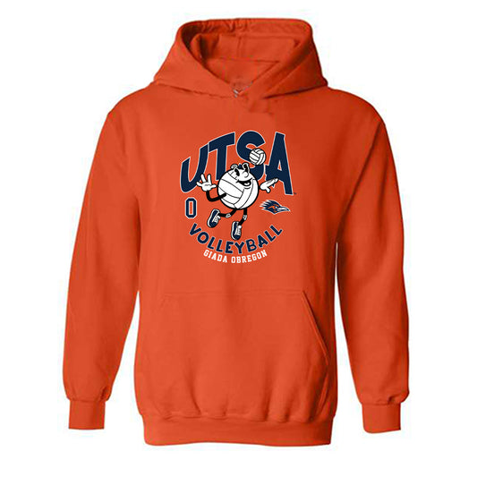 UTSA - NCAA Women's Volleyball : Giada Obregon - Fashion Shersey Hooded Sweatshirt-0