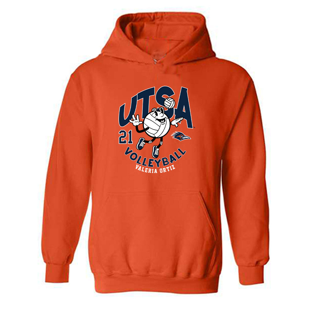 UTSA - NCAA Women's Volleyball : Valeria Ortiz - Fashion Shersey Hooded Sweatshirt-0