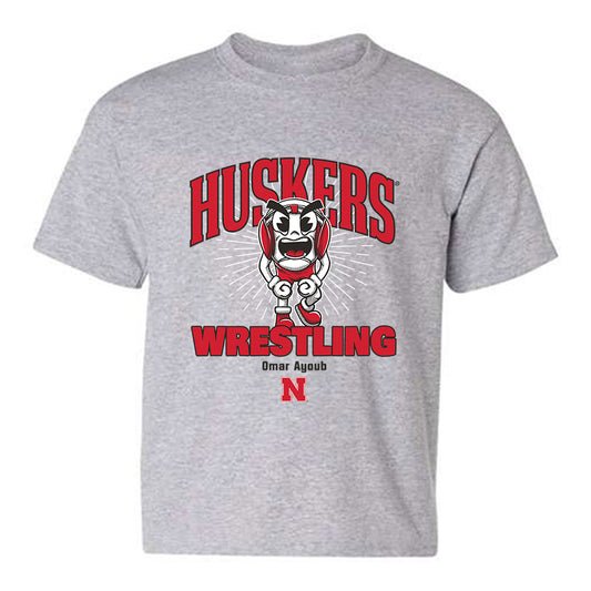 Nebraska - NCAA Wrestling : Omar Ayoub - Fashion Shersey Youth T-Shirt-0