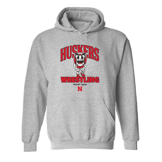 Nebraska - NCAA Wrestling : Antrell Taylor - Fashion Shersey Hooded Sweatshirt-0