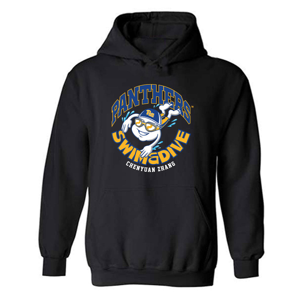Pittsburgh - NCAA Men's Swimming & Diving : Chenyuan Zhang - Fashion Shersey Hooded Sweatshirt-0