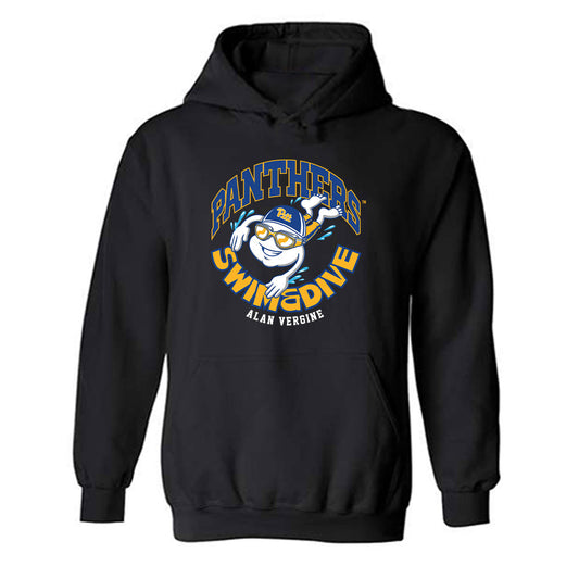 Pittsburgh - NCAA Men's Swimming & Diving : Alan Vergine - Fashion Shersey Hooded Sweatshirt-0