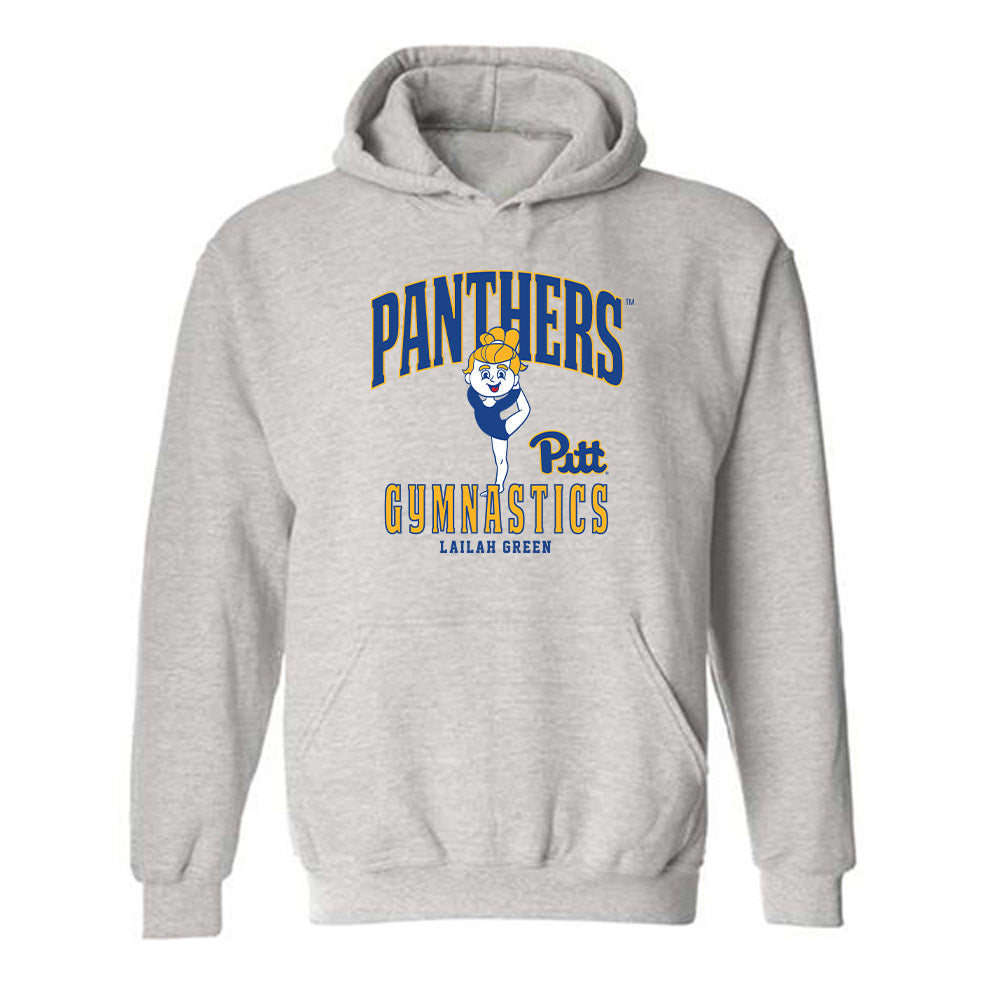 Pittsburgh - NCAA Women's Gymnastics : Lailah Green - Fashion Shersey Hooded Sweatshirt-0