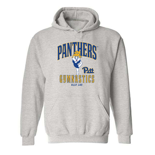 Pittsburgh - NCAA Women's Gymnastics : Ally Lau - Fashion Shersey Hooded Sweatshirt-0
