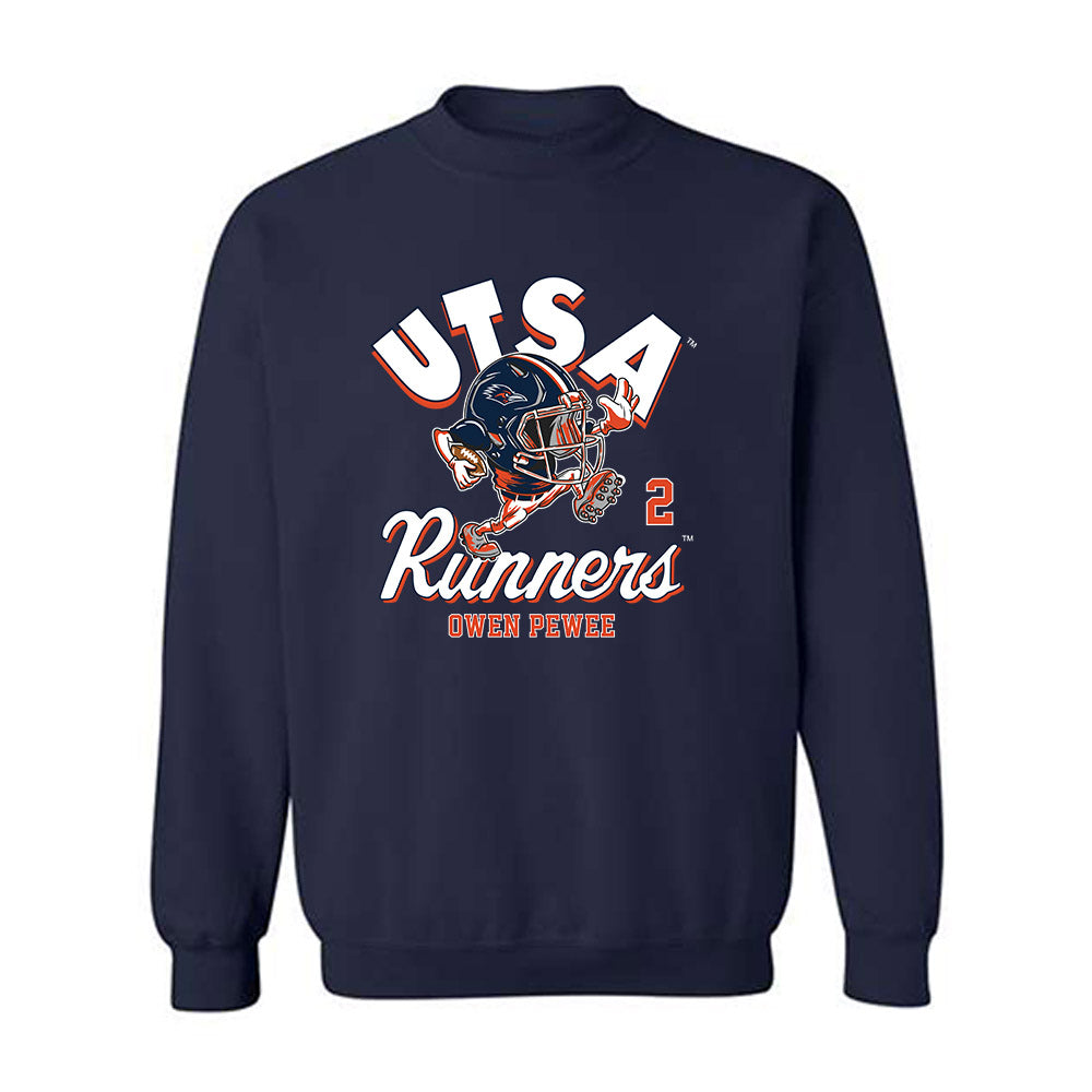 UTSA - NCAA Football : Owen Pewee - Fashion Shersey Crewneck Sweatshirt-0