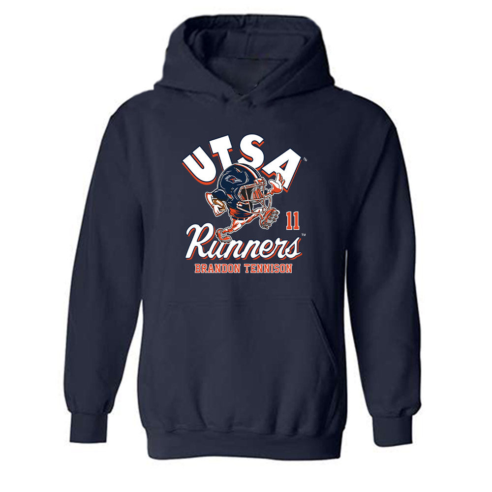 UTSA - NCAA Football : Brandon Tennison - Fashion Shersey Hooded Sweatshirt-0