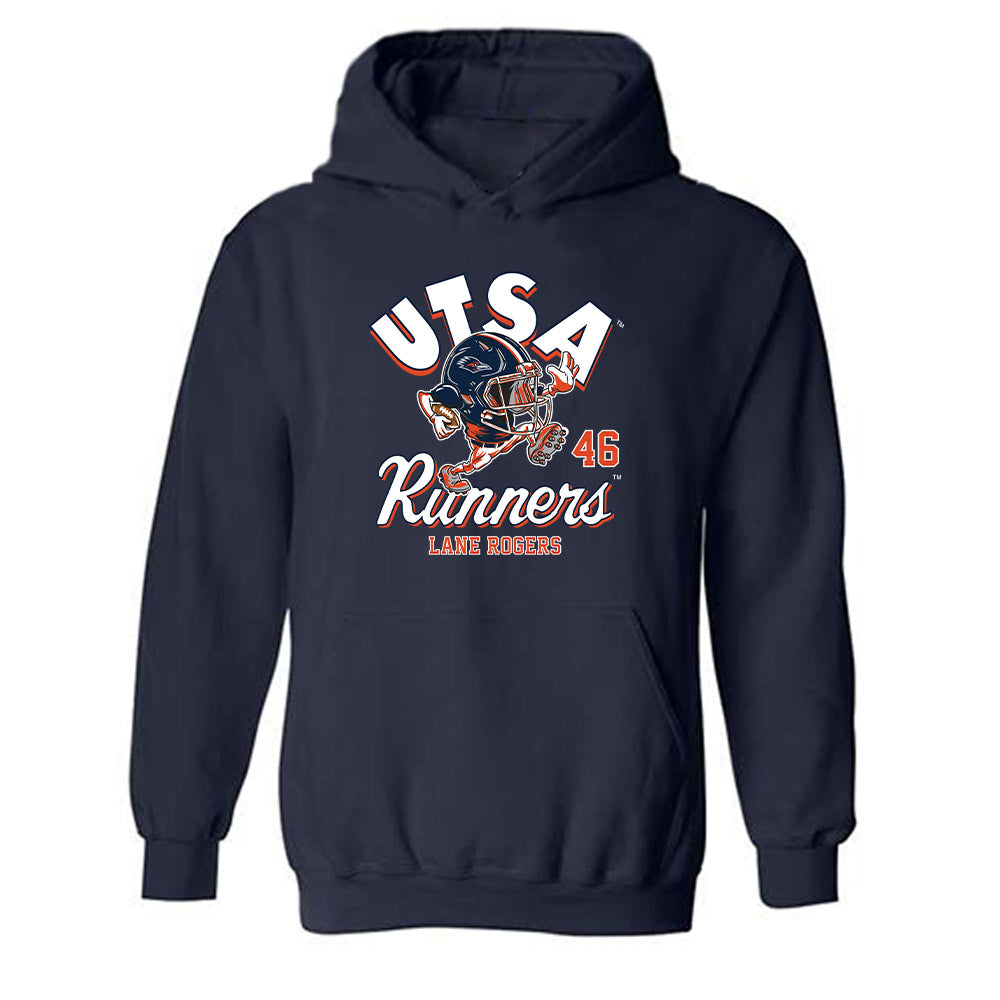 UTSA - NCAA Football : Lane Rogers - Fashion Shersey Hooded Sweatshirt-0