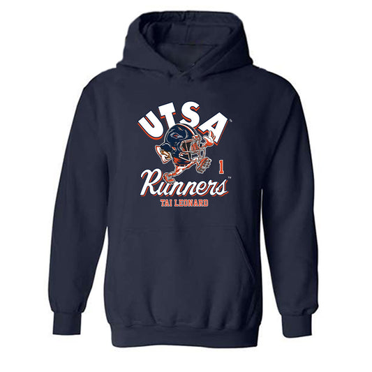 UTSA - NCAA Football : Tai Leonard - Fashion Shersey Hooded Sweatshirt-0