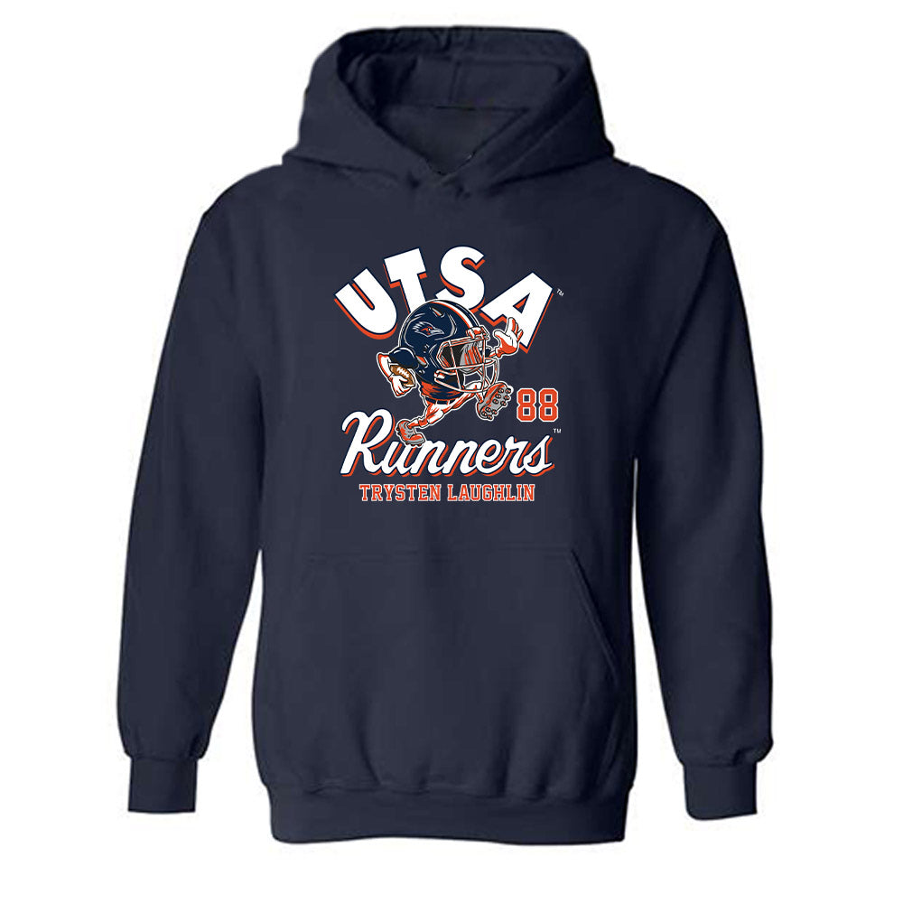 UTSA - NCAA Football : Trysten Laughlin - Fashion Shersey Hooded Sweatshirt-0