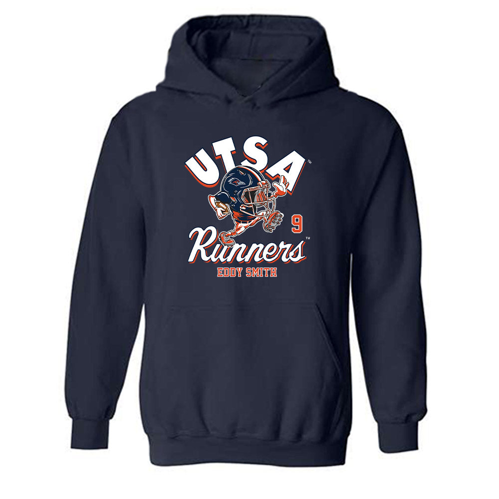 UTSA - NCAA Football : Eddy Smith - Fashion Shersey Hooded Sweatshirt-0