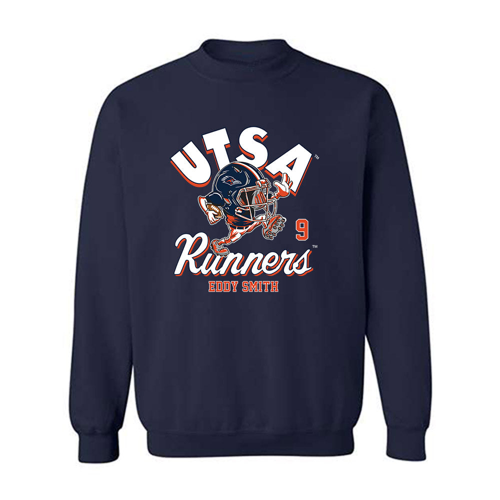 UTSA - NCAA Football : Eddy Smith - Fashion Shersey Crewneck Sweatshirt-0
