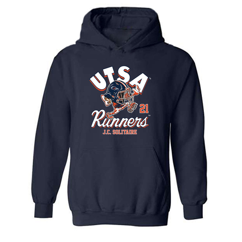 UTSA - NCAA Football : J.C. Solitaire - Fashion Shersey Hooded Sweatshirt-0
