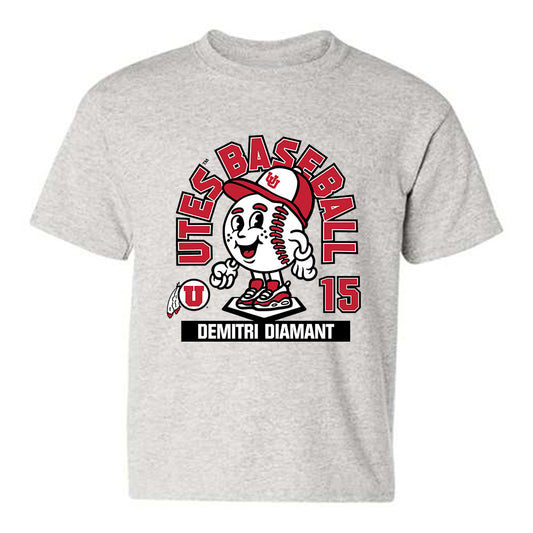 Utah - NCAA Baseball : Demitri Diamant - Fashion Shersey Youth T-Shirt-0