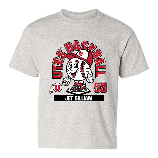 Utah - NCAA Baseball : Jet Gilliam - Fashion Shersey Youth T-Shirt-0