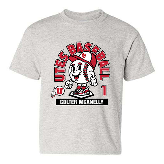 Utah - NCAA Baseball : Colter McAnelly - Fashion Shersey Youth T-Shirt-0