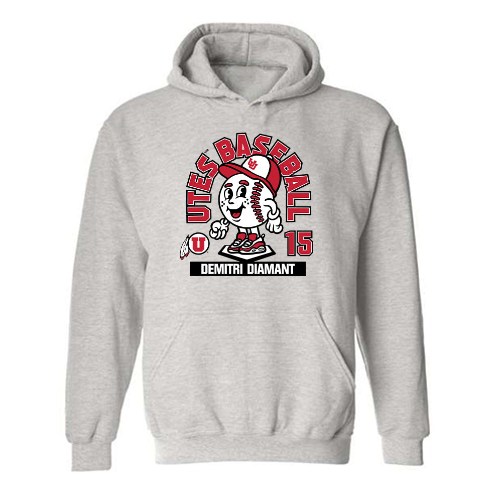 Utah - NCAA Baseball : Demitri Diamant - Fashion Shersey Hooded Sweatshirt-0