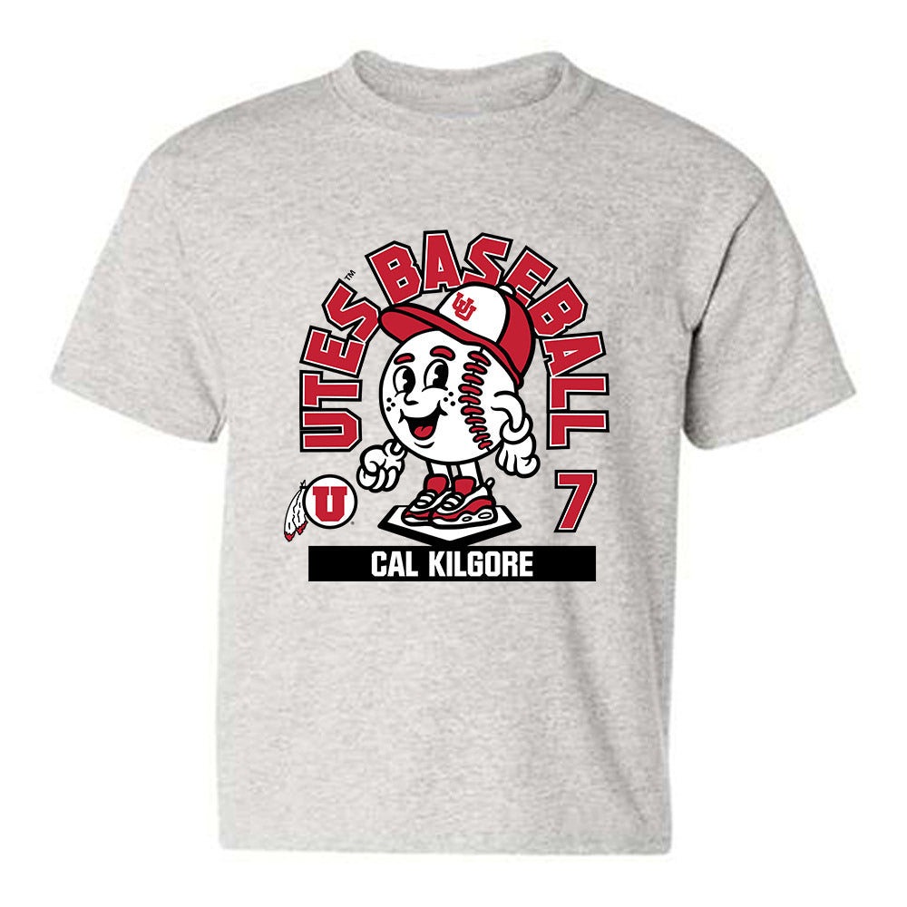 Utah - NCAA Baseball : Cal Kilgore - Fashion Shersey Youth T-Shirt-0