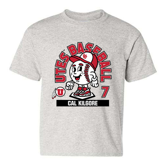 Utah - NCAA Baseball : Cal Kilgore - Fashion Shersey Youth T-Shirt-0