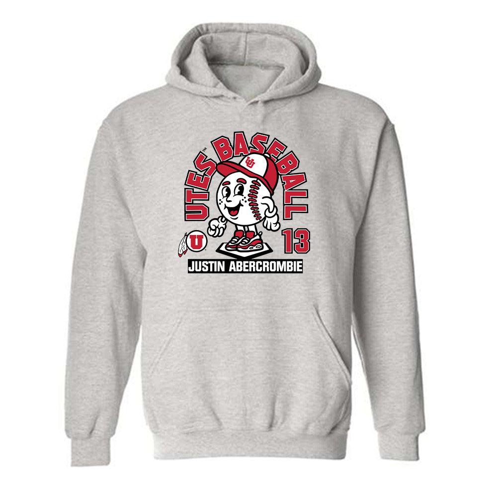 Utah - NCAA Baseball : Justin Abercrombie - Fashion Shersey Hooded Sweatshirt-0