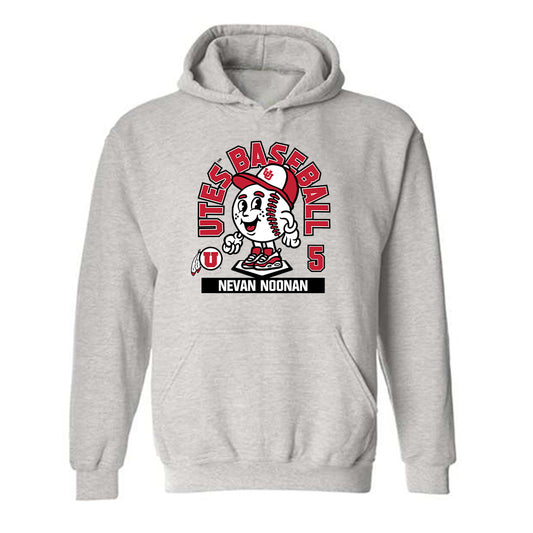 Utah - NCAA Baseball : Nevan Noonan - Fashion Shersey Hooded Sweatshirt-0