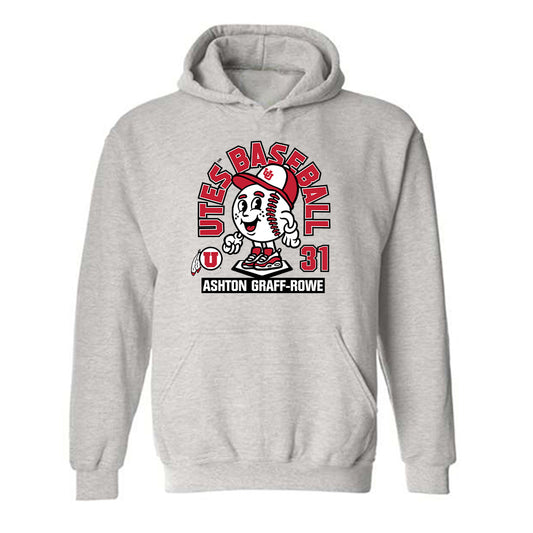 Utah - NCAA Baseball : Ashton Graff-Rowe - Fashion Shersey Hooded Sweatshirt-0