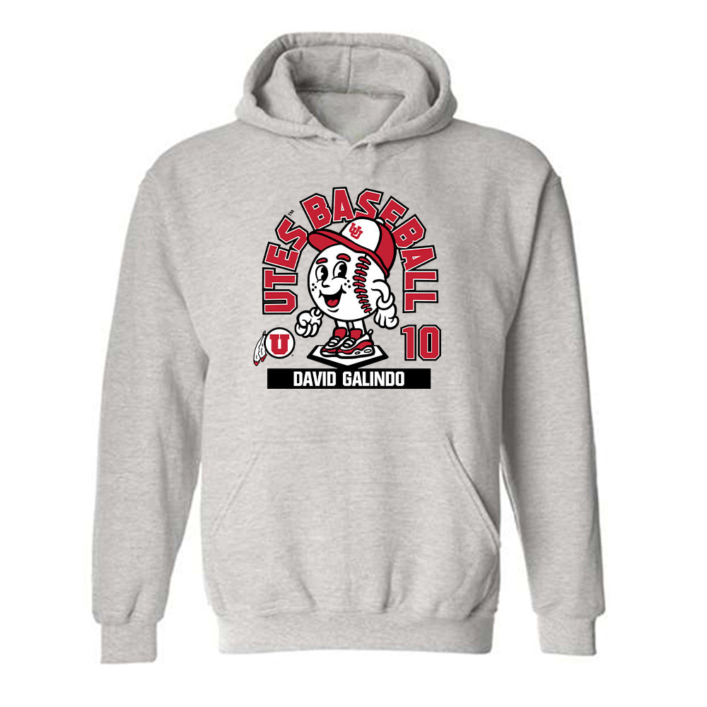 Utah - NCAA Baseball : David Galindo - Fashion Shersey Hooded Sweatshirt-0