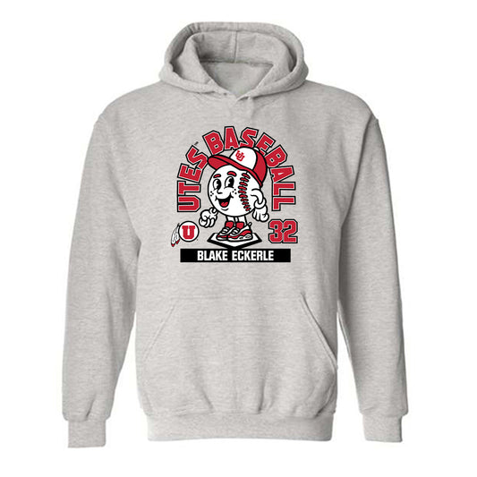 Utah - NCAA Baseball : Blake Eckerle - Fashion Shersey Hooded Sweatshirt-0