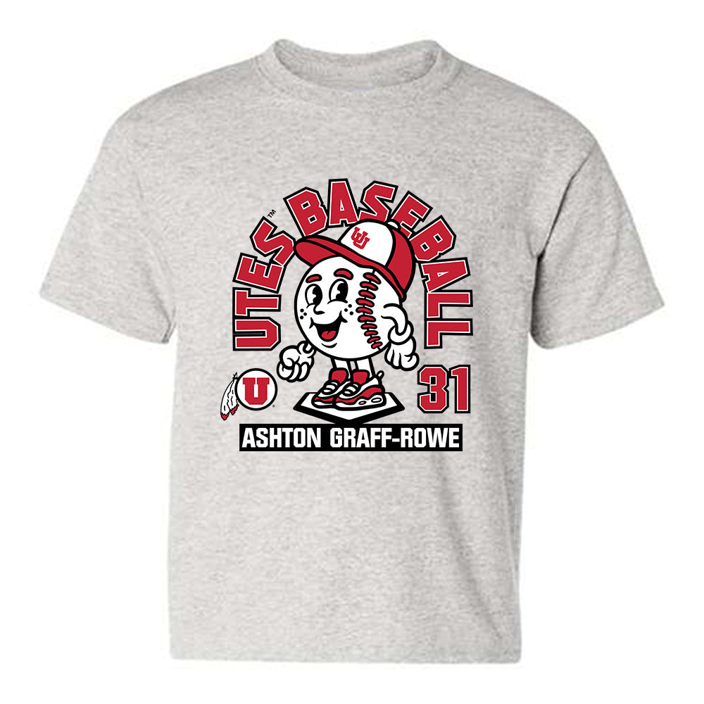 Utah - NCAA Baseball : Ashton Graff-Rowe - Fashion Shersey Youth T-Shirt-0