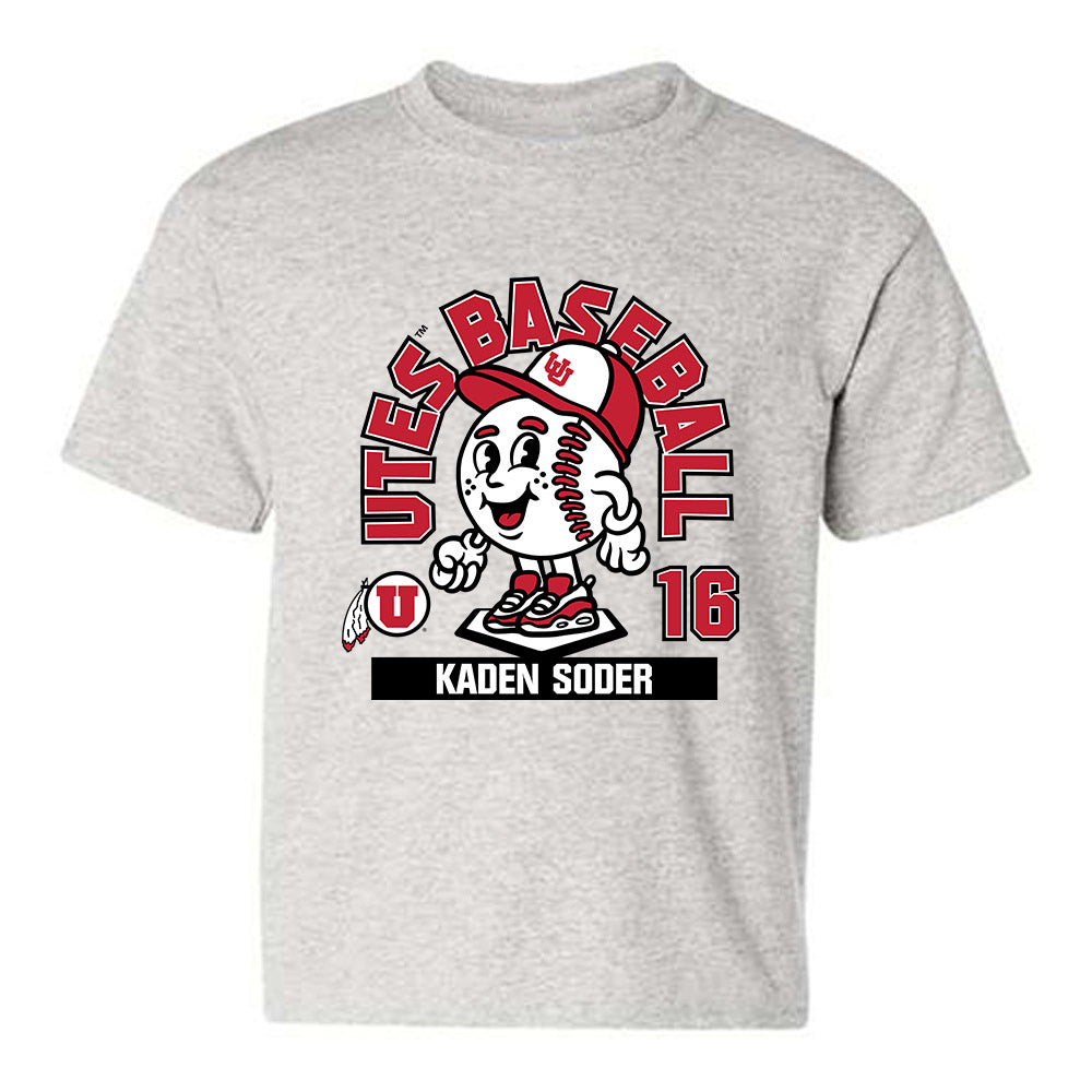 Utah - NCAA Baseball : Kaden Soder - Fashion Shersey Youth T-Shirt-0