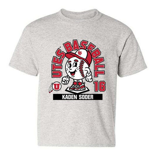 Utah - NCAA Baseball : Kaden Soder - Fashion Shersey Youth T-Shirt-0