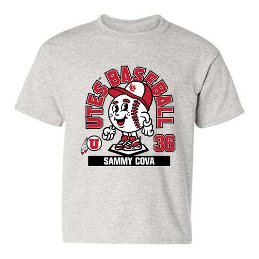 Utah - NCAA Baseball : Sammy Cova - Fashion Shersey Youth T-Shirt-0