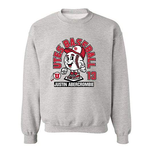 Utah - NCAA Baseball : Justin Abercrombie - Fashion Shersey Crewneck Sweatshirt-0