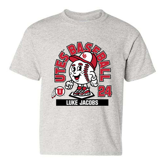 Utah - NCAA Baseball : Luke Jacobs - Fashion Shersey Youth T-Shirt-0