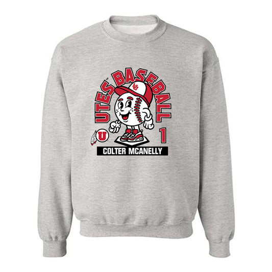 Utah - NCAA Baseball : Colter McAnelly - Fashion Shersey Crewneck Sweatshirt-0