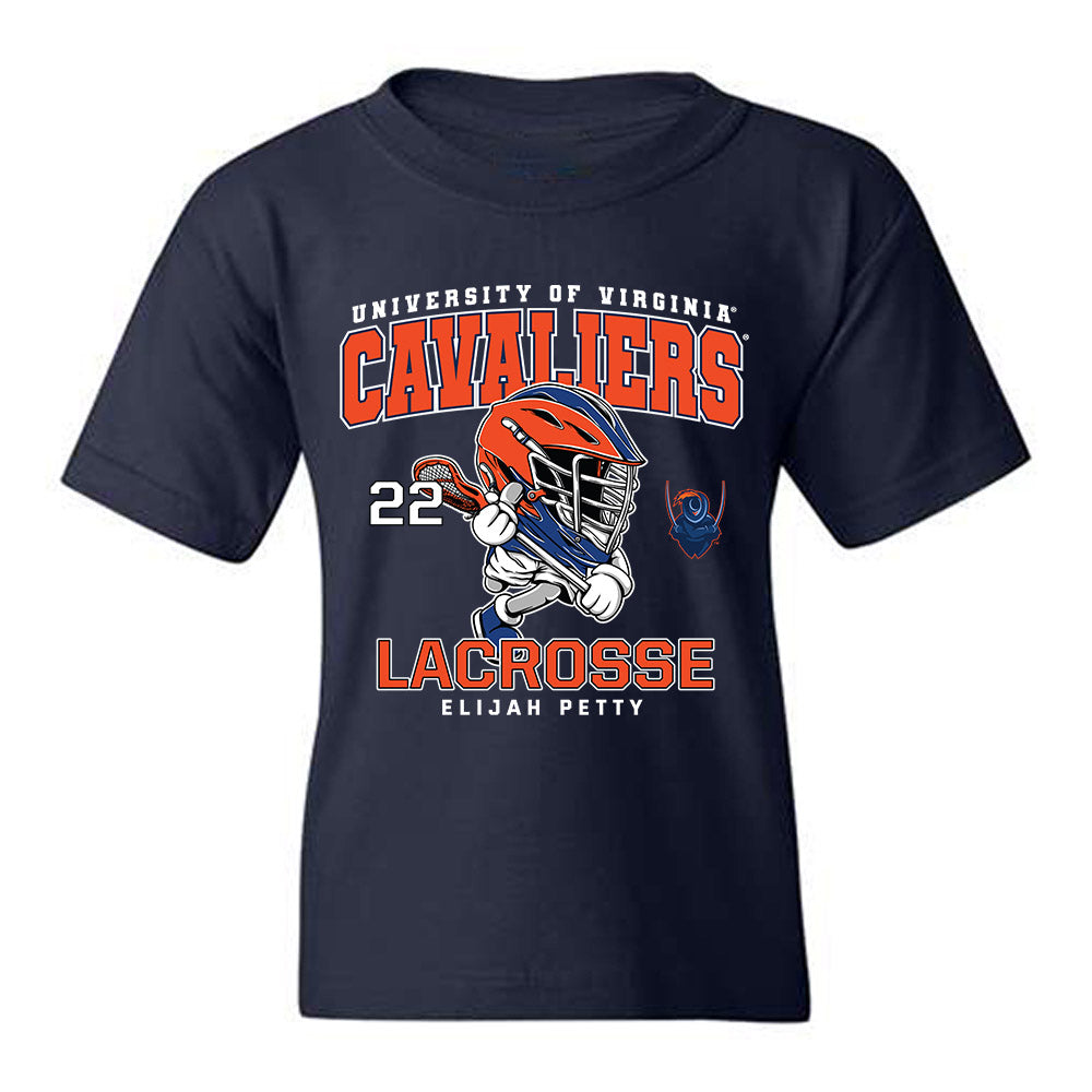 Virginia - NCAA Men's Lacrosse : Elijah Petty - Fashion Shersey Youth T-Shirt-0