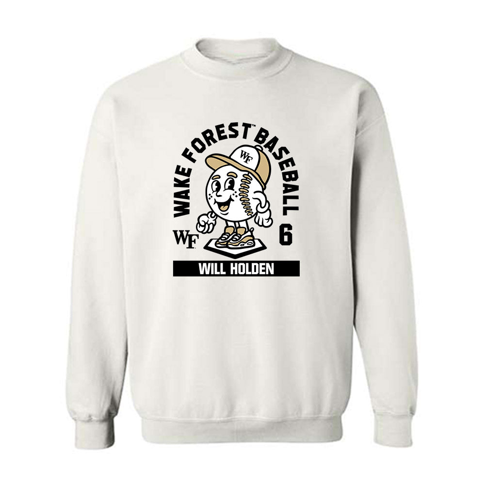 Wake Forest - NCAA Baseball : Will Holden - Fashion Shersey Crewneck Sweatshirt-0
