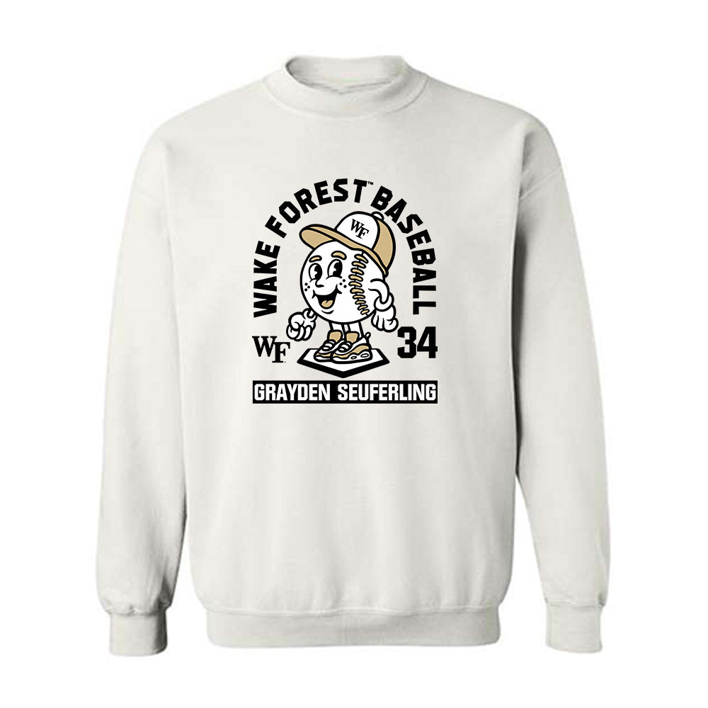 Wake Forest - NCAA Baseball : Grayden Seuferling - Fashion Shersey Crewneck Sweatshirt-0
