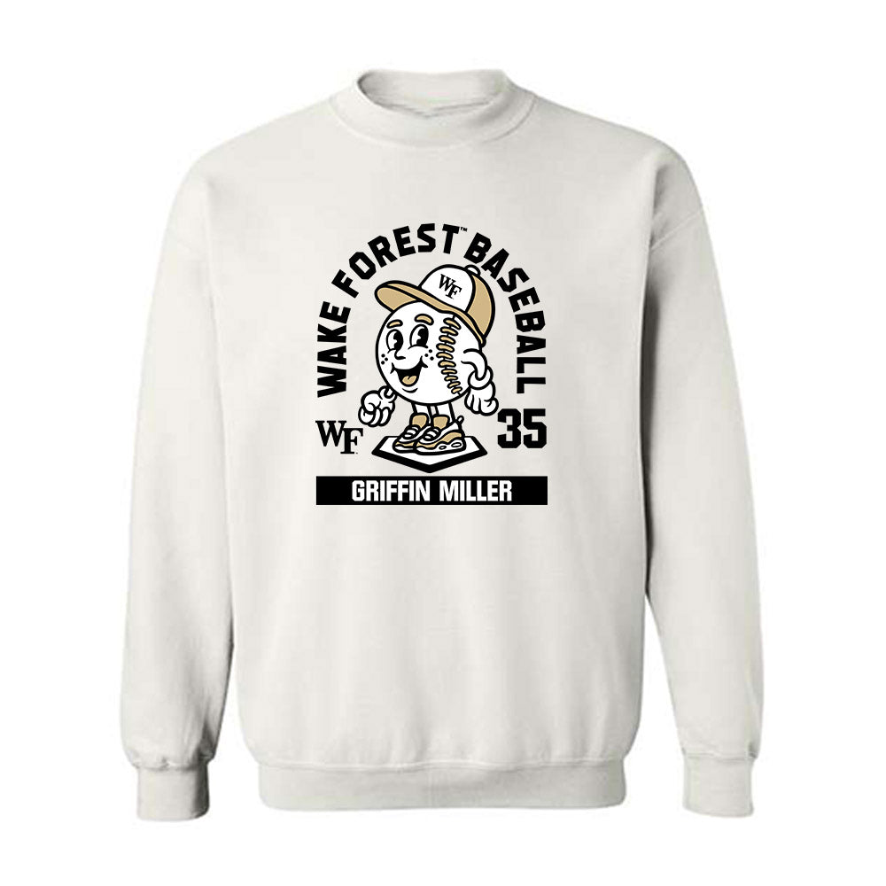 Wake Forest - NCAA Baseball : Griffin Miller - Fashion Shersey Crewneck Sweatshirt-0