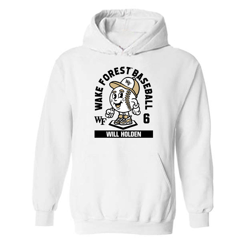 Wake Forest - NCAA Baseball : Will Holden - Fashion Shersey Hooded Sweatshirt-0