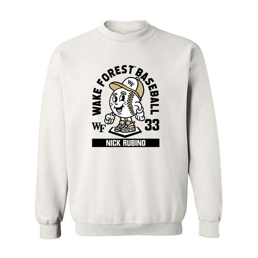 Wake Forest - NCAA Baseball : Nick Rubino - Fashion Shersey Crewneck Sweatshirt-0