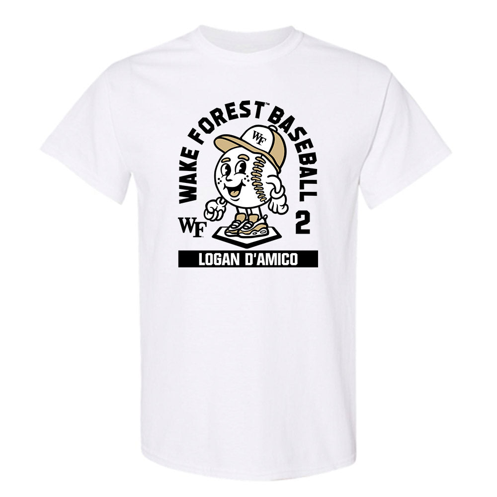 Wake Forest - NCAA Baseball : Logan D'Amico - Fashion Shersey T-Shirt-0