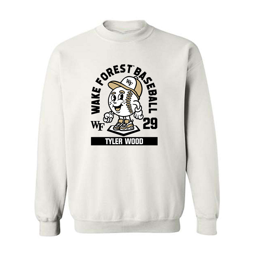 Wake Forest - NCAA Baseball : Tyler Wood - Fashion Shersey Crewneck Sweatshirt-0