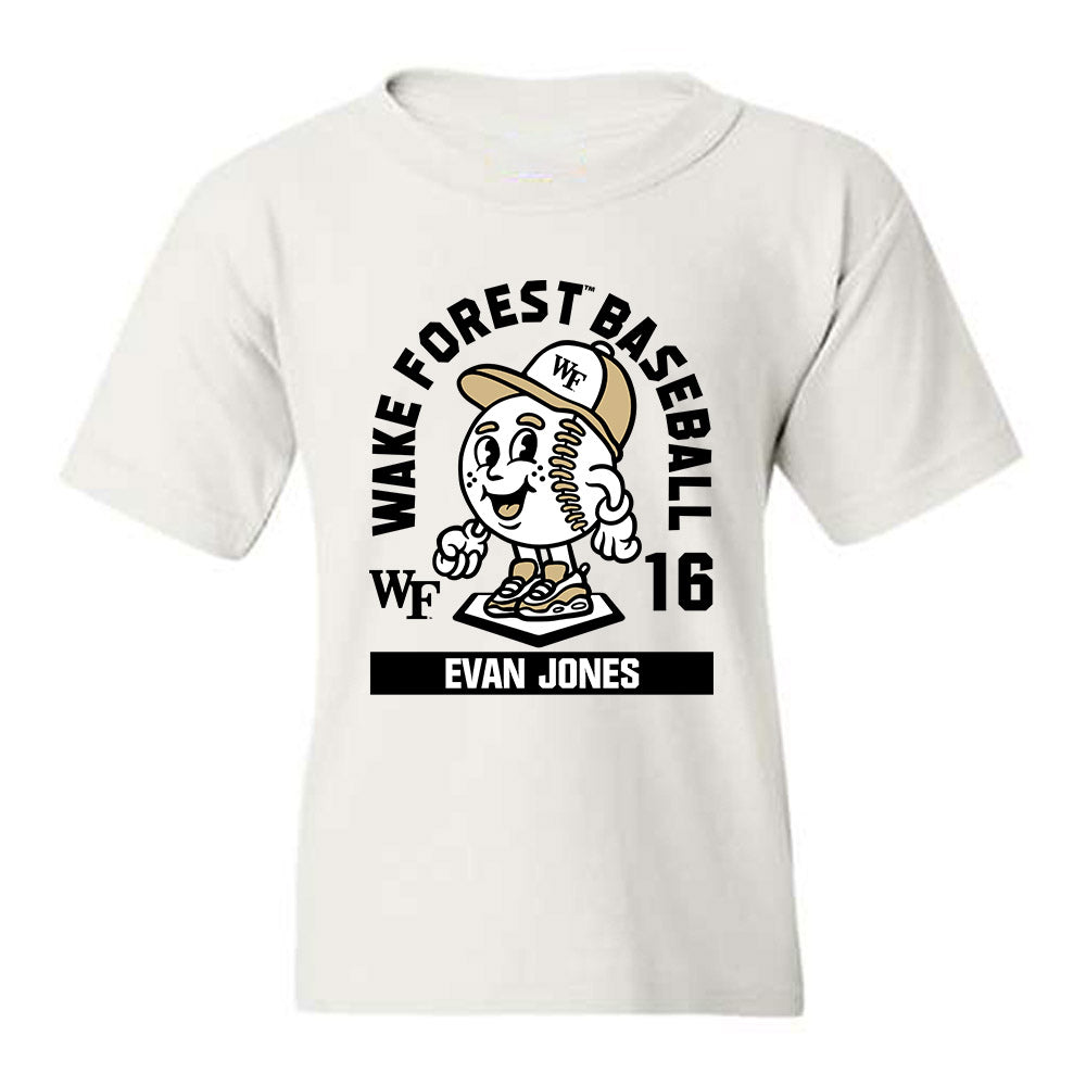 Wake Forest - NCAA Baseball : Evan Jones - Fashion Shersey Youth T-Shirt-0