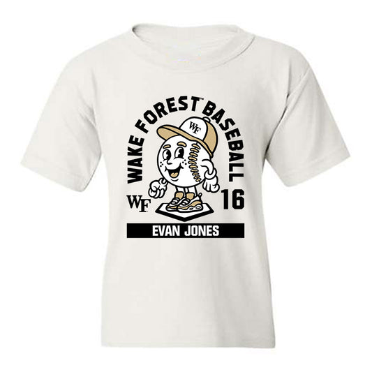 Wake Forest - NCAA Baseball : Evan Jones - Fashion Shersey Youth T-Shirt-0