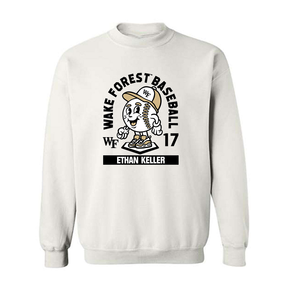 Wake Forest - NCAA Baseball : Ethan Keller - Fashion Shersey Crewneck Sweatshirt-0